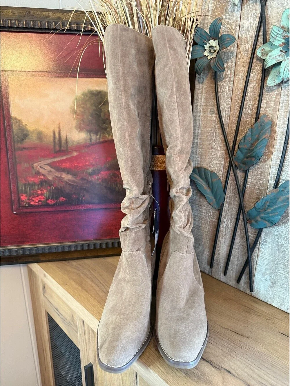 Universal Thread Womens 9.5 Suede Slouch Knee High Boots NWT